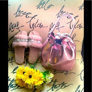Pink Sparkly Bucket Bag